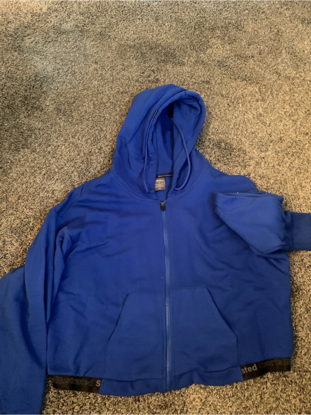Sports Illustrated Ladies Zip up royal blue fleece hoodie